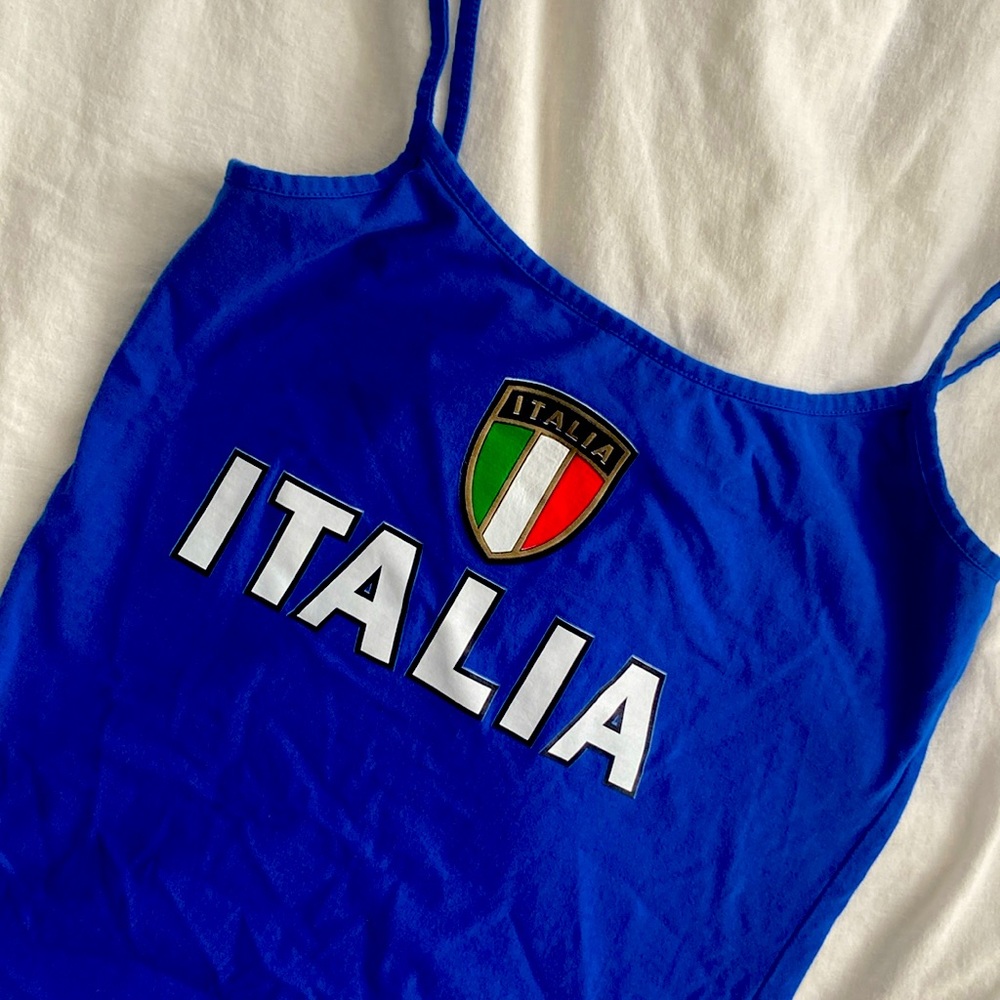 Blue stretchy Italia cami